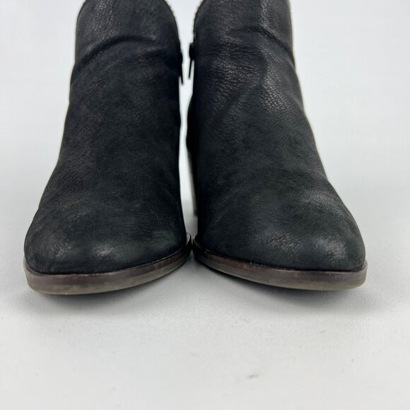 Lucky Brand Womens Pincah 2 Ankle Boots Black Leather Studded Trim size 10M - Picture 5 of 15